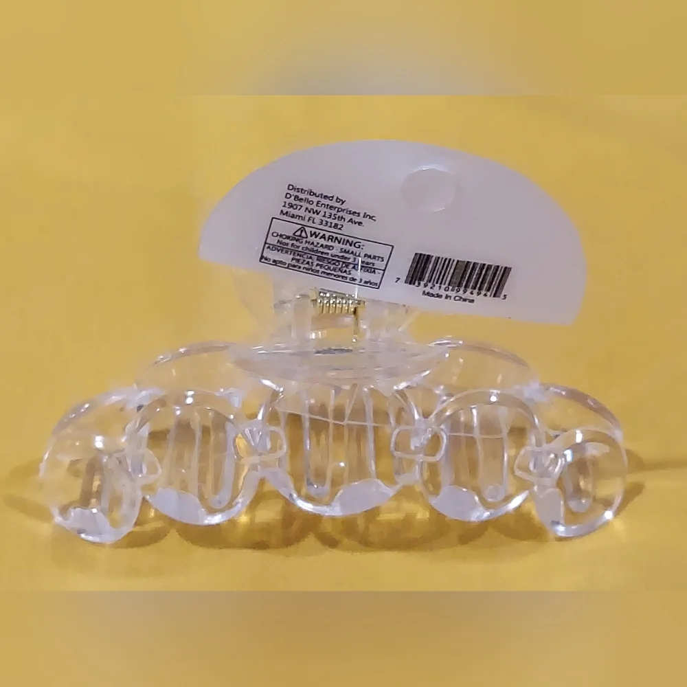 D'Bello CLEAR & BLACK AND WHITE HAIR CLIPS - Picture 6 of 8